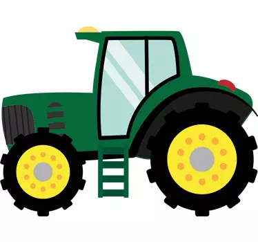 tracteur vert - TenStickers