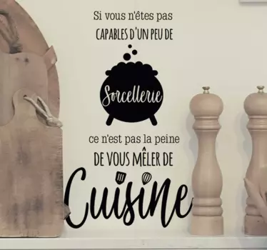 Sticker cuisine citation Colette sorcellerie - TenStickers