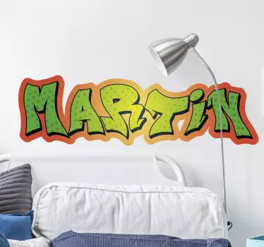 Autocollant vélo graffiti vert - TenStickers