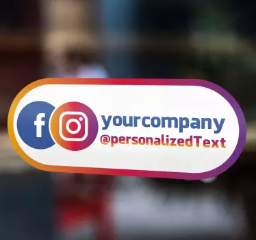 Sticker vitrine personnalisé Instagram Facebook - TenStickers