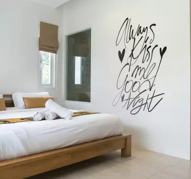 Sticker mural salon always kiss me - TenStickers
