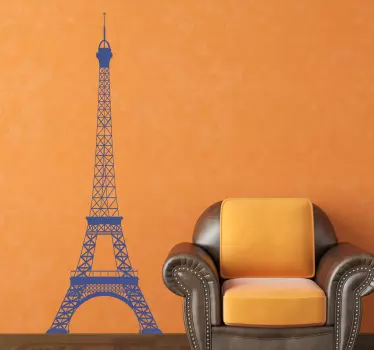 Sticker Paris Tour Eiffel monochrome - TenStickers