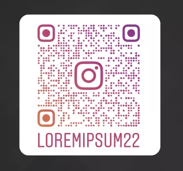 Sticker vitrine Instagram QR code multicolore - TenStickers