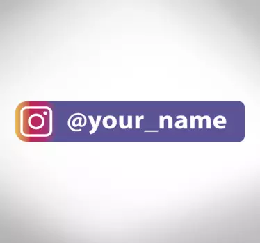 Sticker vitrine personnalisé Instagram violet - TenStickers