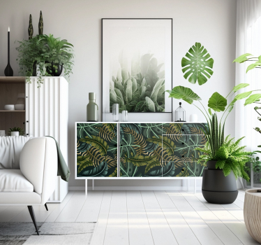 Papier autocollant meuble feuille tropical - TenStickers