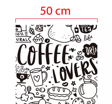 Sticker fenêtre cuisine motif café - TenStickers