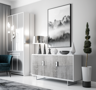 Adhésif meuble effet bois gris - TenStickers