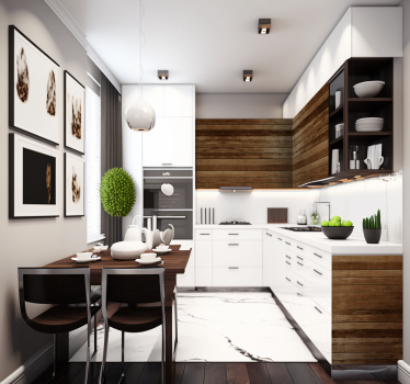 Papier autocollant meuble effet listons de bois - TenStickers