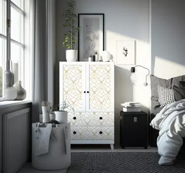 Papier autocollant meuble motif géométrique - TenStickers