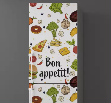 Sticker frigo illustration nourriture - TenStickers