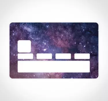 Sticker carte bancaire univers étoiles - TenStickers