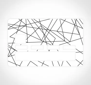 Sticker carte bancaire lignes - TenStickers