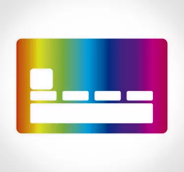 Sticker carte de crédit Arc-en-ciel - TenStickers