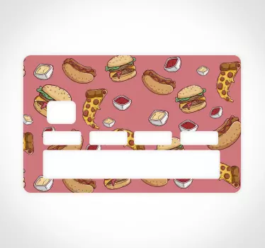 Sticker carte bancaire fast food - TenStickers
