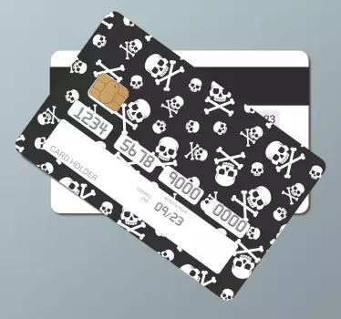 Sticker carte de crédit adhésif déco crâne - TenStickers