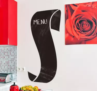 Sticker mural style menu sur parchemin - TenStickers