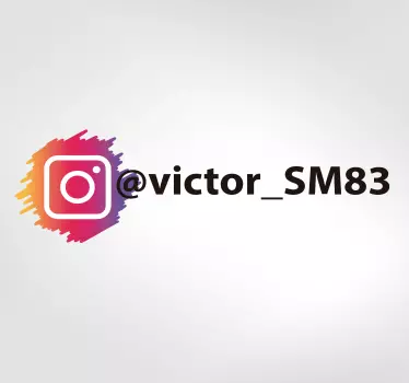 Sticker vitrine logo Instagram personnalisable lettres en noir - TenStickers