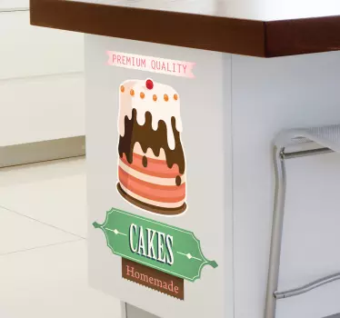Sticker cuisine cakes homemade - TenStickers
