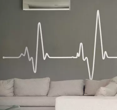 Sticker électrocardiogramme - TenStickers