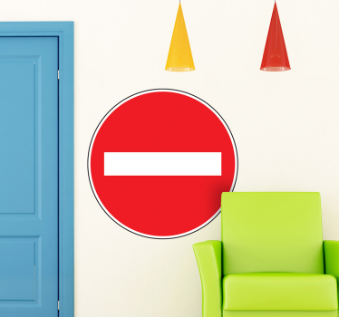 Sticker parking panneau sens interdit - TenStickers