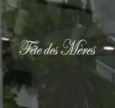 Sticker texte fête des mères - TenStickers
