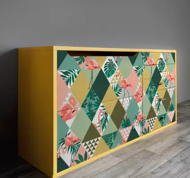 Papier autocollant meuble de jungle tropicale - TenStickers