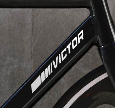 Sticker vélo avec prénom style sportif - TenStickers