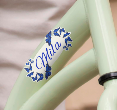 Sticker vélo papillons bleus - TenStickers