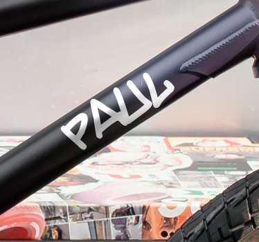 Autocollant vélo style BMX avec prénom - TenStickers