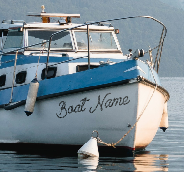 Autocollant nom de bateau effet corde  - TenStickers