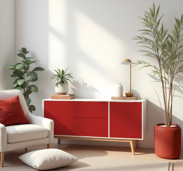 Sticker couleur uni rouge mat - TenStickers
