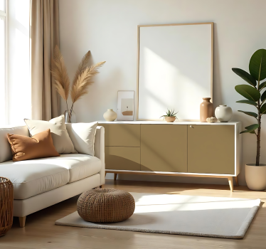 Sticker couleur uni beige marron mat - TenStickers
