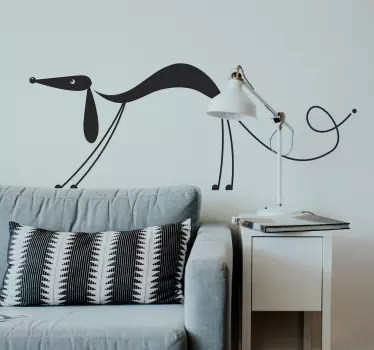 Adhésif décoratif chien saucisse - TenStickers