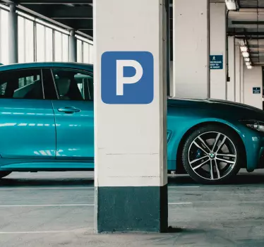 Sticker parking panneau bleu - TenStickers