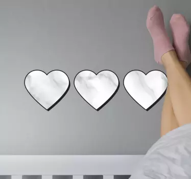 Autocollant Amour Joli coeur avec marbre - TenStickers