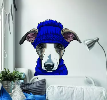 Autocollant animal de compagnie portrait de chien élégant - TenStickers
