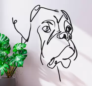Autocollant animal de compagnie portrait de chien stylisé - TenStickers