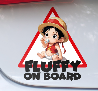 Autocollant bébé à bord personnage d'anime personnalisé - TenStickers