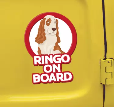 Autocollant Voiture Ringo on board - TenStickers