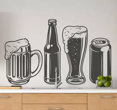 Autocollant Boisson Bouteilles artisanales de bière - TenStickers