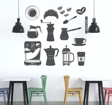 Autocollant Boisson Menu de service à café - TenStickers