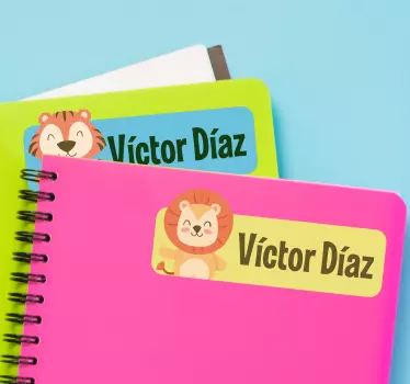 Autocollant cahier animal personnalisé - TenStickers