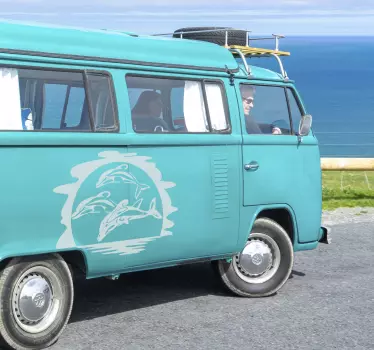 Autocollant camping-car dauphins - TenStickers