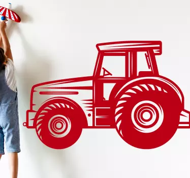 Autocollant Insdustrie Tracteur agricole détaillé - TenStickers