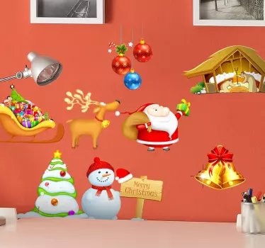 Autocollant kit fête de Noël - TenStickers