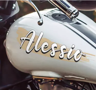 Sticker moto nom personnalisé style peinture - TenStickers