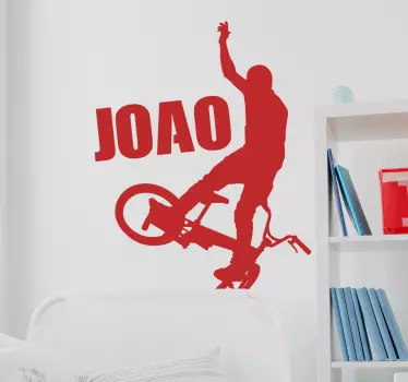 Autocollant mural bxm avec nom vélo - TenStickers