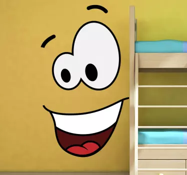 Autocollant mural dessin sourire - TenStickers