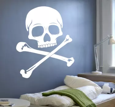 Autocollant mural dessin tête de mort - TenStickers