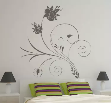 Sticker mural floral élégant - TenStickers